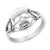 AeraVida Edgy Skull and Bones -925 Sterling Silver Ring -9-