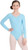 Capezio Big Girls Team Basic Long Sleeve Leotard  Light Blue  Medium -8-10-