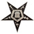 Order of the Eastern Star Masonic Auto Emblem - -Silver and Black--3 Tall-