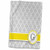 3D Rose Name Initial Letter G-Monogrammed Grey Quatrefoil Pattern-Personalized Yellow Gray Towel  15 x 22  Multicolor