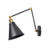 KY LEE Swing Arm Wall Lamp Fixture Swing Arm Angle Adjustable Wall Light Fixture is Black Metal Wall Sconces Vintage Wall Mount Light Sconces Wall Lam