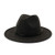 Lisianthus Womens Classic Wool Fedora with Belt Buckle Wide Brim Panama Hat -B-Black-
