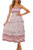 ZESICA Womens Summer Bohemian Floral Printed Strapless Beach Party Long Maxi Dress Pink