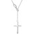 FANCIME White Gold Plated 925 Sterling Silver High Polished Infinity Cross Pendant Y Necklace for Women Girls  18