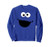 Sesame Street Cookie Monster Face Blue Sweatshirt