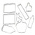 Back To School Teacher Appreciation 8 Pc Cookie Cutter Set HS0426-4.25 in Text Book, 6 in Ruler, 4.25 in Crayon, 4 in Note Pad, 3 in Scissors, 3.25 in Schoolhouse, 4 in Apple, 4.5 in Pencil. - Foose