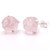 Natural raw rose quartz stud earrings with sterling silver prong setting  uniquelan jewelry