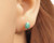 Sterling Silver Oval 8x6mm Reconstructed Turquoise Gemstone Stud Earrings  Handmade Classic Studs