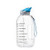 BOTTLED JOY Half Gallon Water Bottle with Straw Lid  BPA Free 75oz Large Water Bottle Hydration with Motivational Time Mark Leak-Proof Drinking 2-2L W