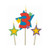 Amscan Birthday Celebration, #3 Decorative Pick Candles, Party Supplies, Multicolor, 7" 3ct