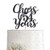54 Black Glitter Happy 54th Birthday Cake Topper  Cheers to 54 Years Party Cake Topper Decorations  Supplies
