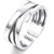 Sllaiss 925 Sterling Silver Adjustable Vintage Ring for Women Men White Gold Plated Wrap Wide Statement Ring Open Stackable Thumb Punk Rings -Silver-