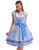GloryStar Womens Oktoberfest Costume Beer Babe Polka Dot Oktoberfest Dress-M  N-LightBlue-