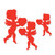 Pkgd Printed Cupid Cutouts   (6/Pkg)