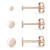 Sterling Silver Stud Earrings for Women Men Girls  3 Pairs Tiny Flat Dot Earrings Set - Small Round Disc Stud Earrings Dainty Cartilage Tragus Circle