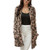Antopmen Women Open Front Long Sleeve Leopard Cardigan Knitting Loose Winter Warm Fuzzy Sweater Coat with Pockets-Medium  Khaki-