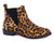 MaxMuxun Women Bootie Comfort Classic Chelsea Ankle Boots Leopard Print Size 10