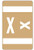 Smead AlphaZ ACCS Color-Coded Alphabetic Labels, Letter X, Light Brown, 100 Labels per Pack (67194)