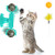 G-C Windmill Cat Toy Interactive Cat Toys for Indoor Cats Turntable Teasing Catnip Toys Feather Ball Kitten Toys with Suction Cup
