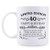 40th Birthday Gifts for Women Men - 11 oz Coffee Mug - 40 Year Old Present Ideas for Mom  Dad  Wife  Husband  Son  Daughter  Friend  Colleague  Cowork