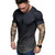 Fashion Mens T Shirt Muscle Gym Workout Athletic Shirt Cotton Tee Shirt Top Black