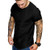 Fashion Mens T Shirt Muscle Gym Workout Athletic Shirt Cotton Tee Shirt Top Black