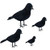 CREPRO Halloween Black Crows Large Realistic Feathered Crows Artificial Crow Halloween Handmade Feathered Crow for Halloween Indoor Outdoors Ravens Bi