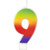 Wilton W2811-1048 Rainbow Candle, Numeral 9