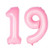 Number 19 Foil Jumbo Digital Mylar Balloons  40inch 19th Birthday Party Decorations  Party Balloon Supplies  Tiffany Pink