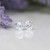 Plastic Post Cubic Zirconia Earrings  Metal Free Dainty 5mm Clear