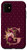 iPhone 11 Maroon floral Initial Letter G monogram blush flowers Case