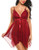 Avidlove Sexy Lingerie Babydoll Chemise Strap Lace Teddy Outfit For Women Wine Red