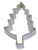 CybrTrayd R&M Tree Tinplated Steel Cookie Cutter and Cookie Recipe, 4-Inch, Silver, Bulk Lot of 12
