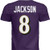 Hall of Fame Sports Memorabilia NWT New Jackson 8 Baltimore Purple Custom Screen Printed Football T-Shirt Jersey No Brands-Logos Mens -Medium-
