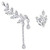 Sllaiss 925 Sterling Silver Leaf Climbers Stud Earrings for Women Delicate White Gold Plated Cubic Zirconia Crawler Earrings Hypoallergenic -Silver To Sllaiss 925 Sterling Silver Leaf Climbers Stud Earrings for Women Delicate White Gold Plated Cubic Zirconia Crawler Earrings Hypoallergenic -Silver To