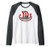 Denmark Viking Ship Danish Flag Dragon Boat Distressed Raglan Baseball Tee