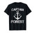 CAPTAIN FOREST Funny Birthday Personalized Name Boat Gift T-Shirt