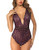 Avidlove Women Teddy Lingerie Snap Crotch Lingerie One Piece Lace Babydoll Mini Bodysuit Purple XL