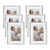 decanit 6x8 Silver Metal Picture Frames  Display Pictures 4x6 with Mat or 6x8 Without Mat Multi Photo Frames Collage for Wall or Tabletop Display Pack