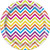 Rainbow Chevron Dessert Plates, 8ct