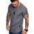 Fashion Mens T Shirt Muscle Gym Workout Athletic Shirt Cotton Tee Shirt Top Grey