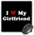 3dRose LLC 8 x 8 x 0.25 Inches Mouse Pad, I Love My Girlfriend (mp_16577_1)