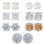 Stud Earrings Pack 18K White Gold Plated Halo Cubic Zirconia and Opal Earrings Hypoallergenic Studs for Sensitive Ears 7 Pairs Stud Earrings Pack 18K White Gold Plated Halo Cubic Zirconia and Opal Earrings Hypoallergenic Studs for Sensitive Ears 7 Pairs