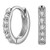7mm Silver Hoop Earrings White Gold Plated Sterling Silver Small Hoop Earrings for Cartilage Helix Hypoallergenic Earrings for Women Sensitive Ears