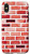 iPhone X-XS Case - red and white classic brick wall pattern phone Case