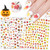 6 Sheets Fall Nail Art Stickers Maple Leaf Nail Decals Autumn 3D Nail Sticker Self-Adhesive Thanksgiving Nail Decal Maple Leaves Pumpkin Turkey Nail D