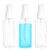 2_7oz Fine Mist Clear Spray Bottles Refillable   Reusable Empty Plastic Travel Bottle for Essential Oils Travel Perfumes 80ml-3pcs Clear
