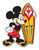 Mickry Mouse Surfer Standing - Disney - Rubber Refrigerator Magnet