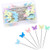 100 pcs 2_16 Inch Sewing Pins Flat Head Straight Pins Butterfly Head Sewing Pins Straight Quilting Pins for Sewing DIY Projects Dressmaker Jewelry Decoration 100