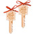 First Christmas in Our New Home Wooden Key Christmas Ornament 2020 for Housewarming Xmas Tree and Holiday Decoration 2 Pack